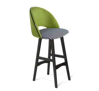 Барный стул SHT-ST34-3 / SHT-S65 (оливковый/гусиная лапка/венге) в Новосибирске