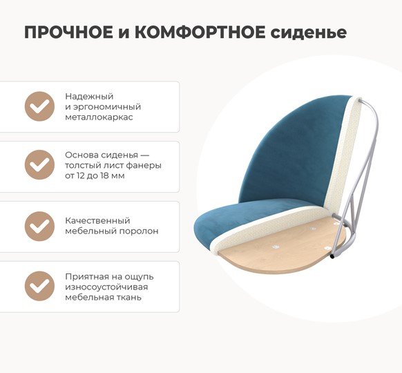 Барный стул SHT-ST35 / SHT-S93 (горчичный/браш.коричневый/черный муар) в Новосибирске - изображение 6