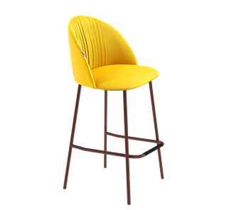 Барный стул SHT-ST35-1 / SHT-S29P (имперский жёлтый/медный металлик) в Новосибирске