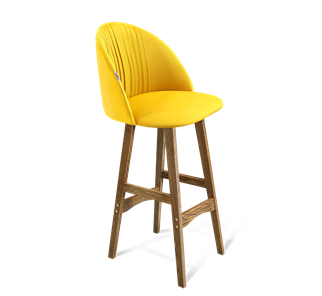 Барный стул SHT-ST35-1 / SHT-S65 (имперский жёлтый/дуб брашированный коричневый) в Новосибирске