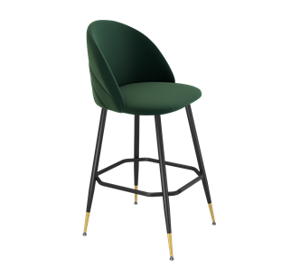 Барный стул SHT-ST35-2 / SHT-S148 (лиственно-зеленый/черный муар/золото) в Новосибирске