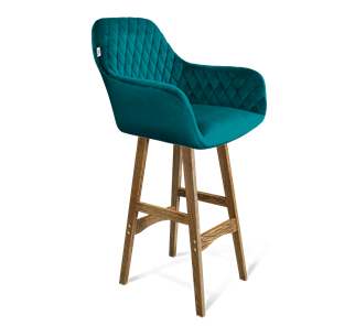 Барный стул SHT-ST38 / SHT-S65 (альпийский бирюзовый/дуб брашированный коричневый) в Новосибирске