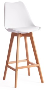Барный кухонный стул TULIP BAR (mod. C1014H) 57х48х104 белый 018 /натуральный арт.15203 в Новосибирске