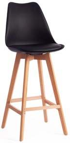 Барный кухонный стул TULIP BAR (mod. C1014H) 57х48х104 черный 3010/натуральный арт.15204 в Новосибирске - предосмотр