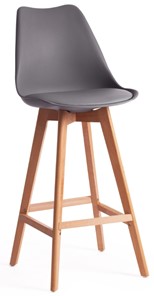 Кухонный барный стул TULIP BAR (mod. C1014H) 57х48х104 серый 024 /натуральный арт.15205 в Новосибирске - предосмотр