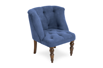 Мягкое кресло Бриджит синий ножки коричневые в Новосибирске - предосмотр 1