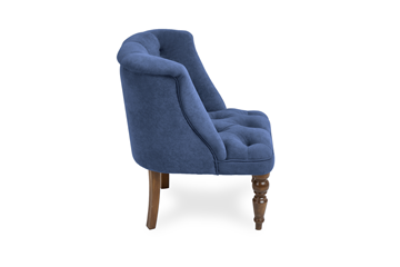 Мягкое кресло Бриджит синий ножки коричневые в Новосибирске - предосмотр 2