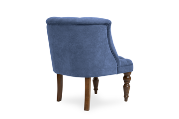 Мягкое кресло Бриджит синий ножки коричневые в Новосибирске - предосмотр 3