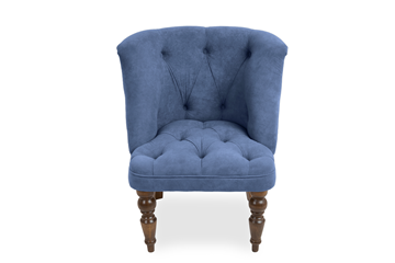 Мягкое кресло Бриджит синий ножки коричневые в Новосибирске - предосмотр