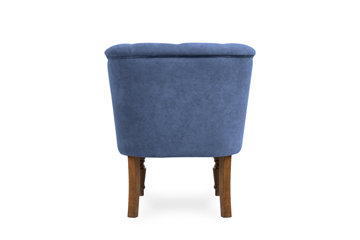 Мягкое кресло Бриджит синий ножки коричневые в Новосибирске - предосмотр 5