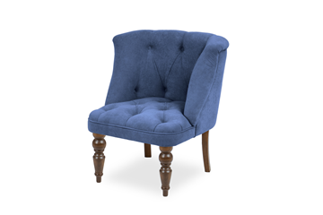 Мягкое кресло Бриджит синий ножки коричневые в Новосибирске - предосмотр 6