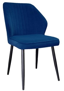 Мягкий стул 222, микровелюр Z20 синий, ножки черные в Новосибирске