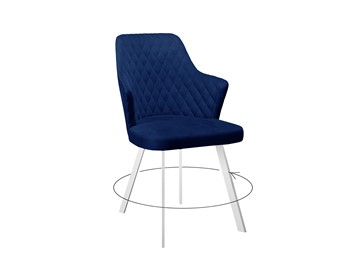 Обеденный стул 245 Поворотный синий/белый в Новосибирске - предосмотр