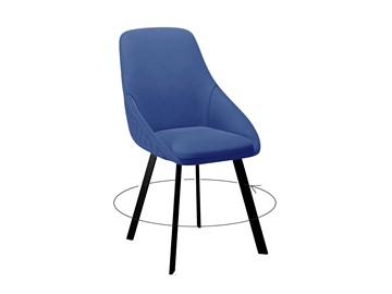 Обеденный стул 246 Поворотный синий/черный в Новосибирске