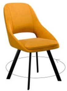 Мягкий стул 247 Поворотный  апельсин/черный в Новосибирске