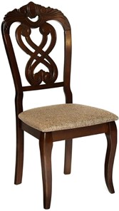 Обеденный стул Андромеда, дерево гевея 47х55х107 Cappuchino/ткань коричневая S 168-7 (2 шт) арт.12895 в Новосибирске