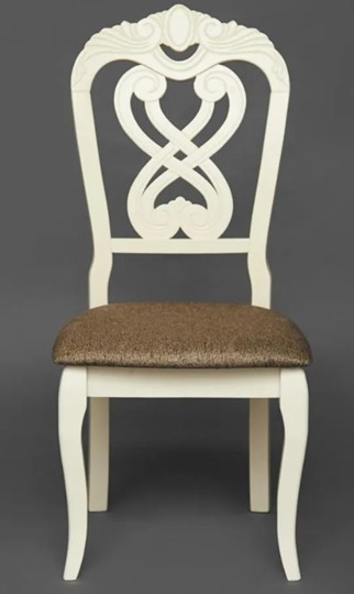 Обеденный стул Андромеда, дерево гевея 47х55х107 Ivory white/ткань коричневая S 168-7 арт.19544 в Новосибирске - изображение 5