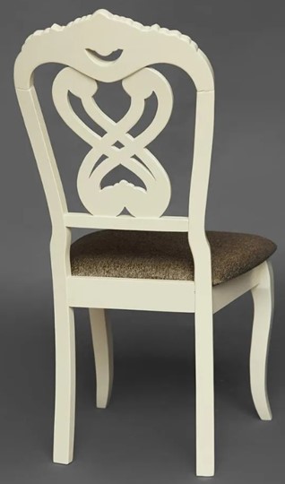 Обеденный стул Андромеда, дерево гевея 47х55х107 Ivory white/ткань коричневая S 168-7 (2 шт) арт.12896 в Новосибирске - изображение 9