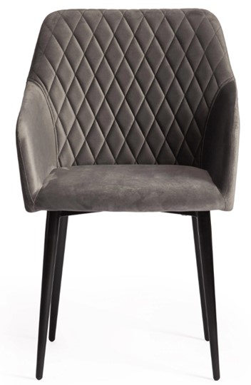 Обеденный стул BREMO (mod. 708) 58х55х83 серый barkhat 26/черный арт.19045 в Новосибирске - изображение 4