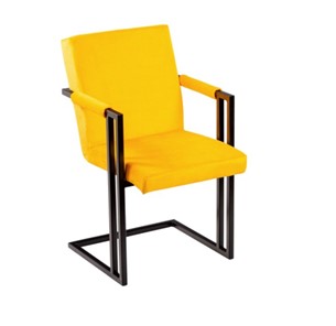 Обеденный стул Бруно, Черный/Аврора 09(желтый) в Новосибирске
