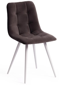 Кухонный стул CHILLY (mod. 7095-1) 45х53х88 темно-серый barkhat 14/белый арт.17295 в Новосибирске