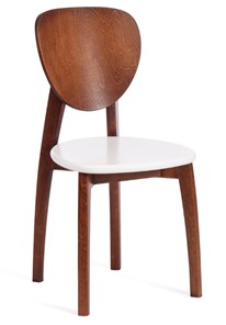 Обеденный стул Diamante, жесткое сидение бук, 42х42х85, коричневый/белый арт.19897 в Новосибирске