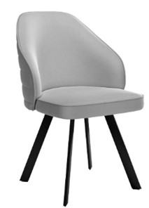 Обеденный стул dikline 276 Е28 светло-серый  ножки черные в Новосибирске