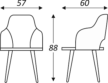 Кухонный стул Эспрессо-1, ноги мокко круглые XXL (R38)/велюр T190 Горький шоколад в Новосибирске - изображение 6