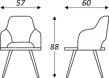 Кухонный стул Эспрессо-2, ноги черные круглые XL (R32)/велюр T177 Графит в Новосибирске - предосмотр 6