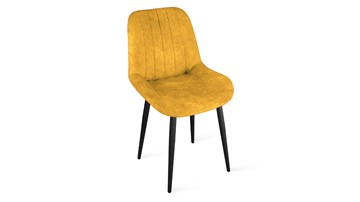 Обеденный стул Марвел Исп. 2 К1С (Черный муар/Микровелюр Wellmart Yellow) в Новосибирске