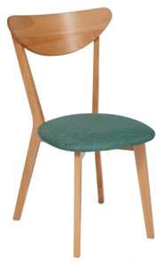 Кухонный стул MAXI (Макси), бук/ткань 86x48,5x54,5 Морская волна/ натуральный бук арт.19590 в Новосибирске