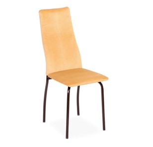 Обеденный стул Волна, каркас металл коричневый, велюр тайту 16 в Новосибирске