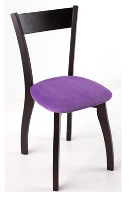 Обеденный стул Лугано каркас массив венге, велюр -  инфинити фиолетовый в Новосибирске - изображение