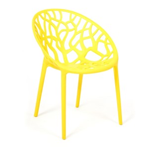 Кресло кухонное BUSH (mod.017) пластик 60*58,5*80 желтый, арт.14103 в Новосибирске