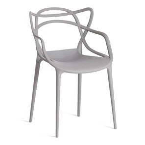 Обеденный стул Cat Chair (mod.028) пластик, 54,5*56*84 серый, арт.13276 в Новосибирске