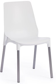 Кухонный стул GENIUS (mod 75) 46x56x84 белый/ножки хром арт.19115 в Новосибирске