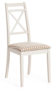 Кухонный стул Picasso (PC-SC) 45х53х97 ivory white (слоновая кость 2-5), ткань: клетка мелкая (S505-18) арт.12349 в Новосибирске