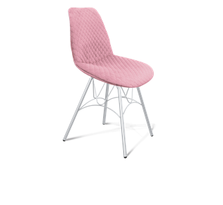 Обеденный стул SHT-ST29-С22 / SHT-S100 (розовый зефир/хром лак) в Новосибирске