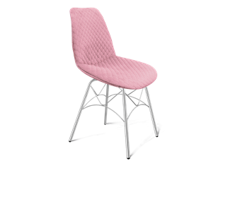Обеденный стул SHT-ST29-С22 / SHT-S107 (розовый зефир/хром лак) в Новосибирске