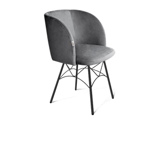 Обеденный стул SHT-ST33 / SHT-S107 (угольно-серый/черный муар) в Новосибирске