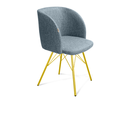 Обеденный стул SHT-ST33 / SHT-S37 (синий лед/золото) в Новосибирске - изображение