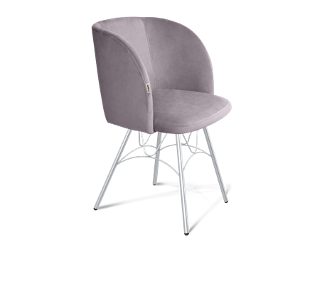 Обеденный стул SHT-ST33 / SHT-S100 (сиреневая орхидея/хром лак) в Новосибирске - изображение
