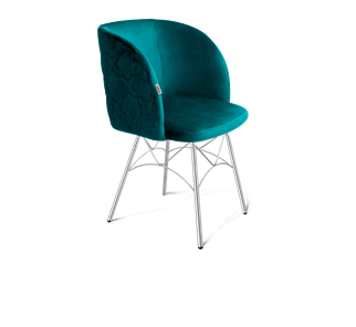 Обеденный стул SHT-ST33-1 / SHT-S107 (альпийский бирюзовый/хром лак) в Новосибирске - предосмотр
