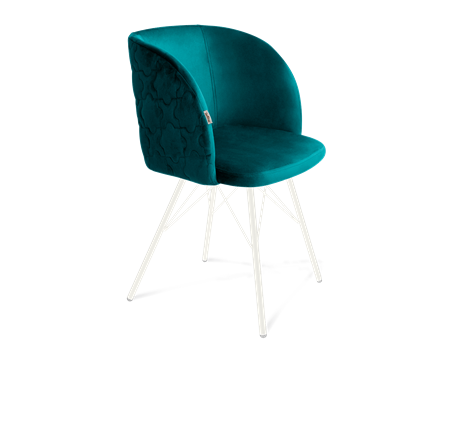 Обеденный стул SHT-ST33-1 / SHT-S37 (альпийский бирюзовый/белый муар) в Новосибирске - изображение