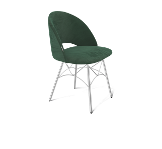 Обеденный стул SHT-ST34 / SHT-S107 (лиственно-зеленый/хром лак) в Новосибирске