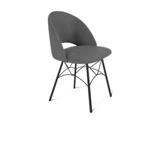 Обеденный стул SHT-ST34 / SHT-S107 (платиново-серый/черный муар) в Новосибирске - предосмотр