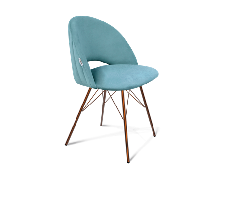 Обеденный стул SHT-ST34-1 / SHT-S37 (голубая пастель/медный металлик) в Новосибирске - изображение