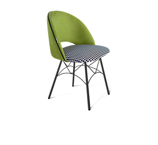Обеденный стул SHT-ST34-3 / SHT-S107 (оливковый/гусиная лапка/черный муар) в Новосибирске - предосмотр