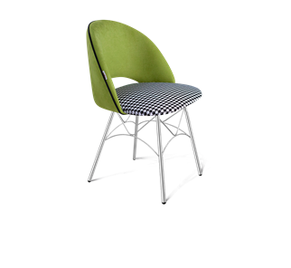 Обеденный стул SHT-ST34-3 / SHT-S107 (оливковый/гусиная лапка/хром лак) в Новосибирске