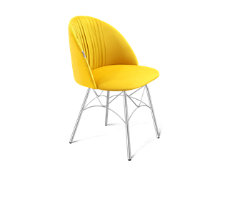Обеденный стул SHT-ST35-1 / SHT-S107 (имперский жёлтый/хром лак) в Новосибирске
